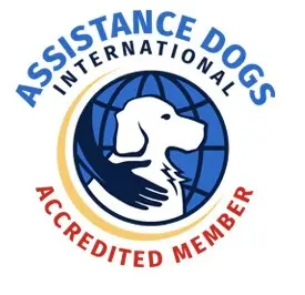 Here's an alt tag for the image: `Assistance Dogs International Accredited Member`